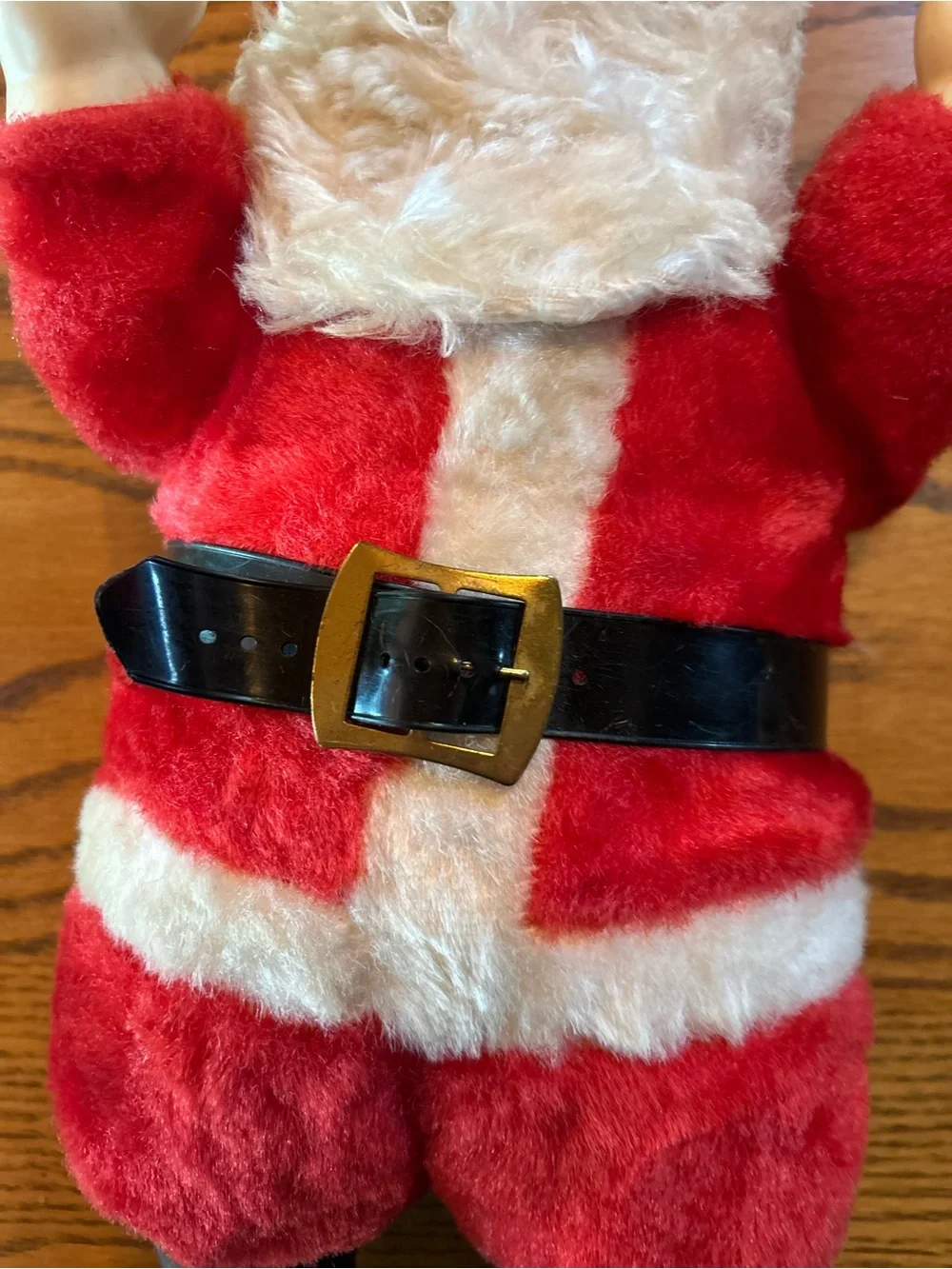 Vintage 1950s Rubber Face Santa Claus Plush Doll Mid Century Christmas Decor